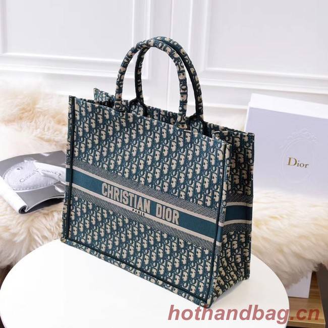 DIOR BOOK TOTE BAG DIOR OBLIQUE M1286Z green