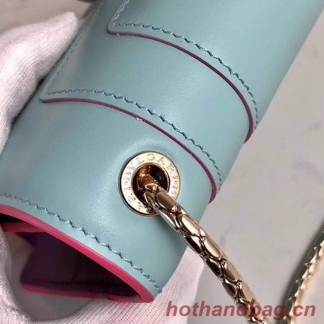 BVLGARI mini Shoulder Bag Calfskin Leather BG2283 light blue