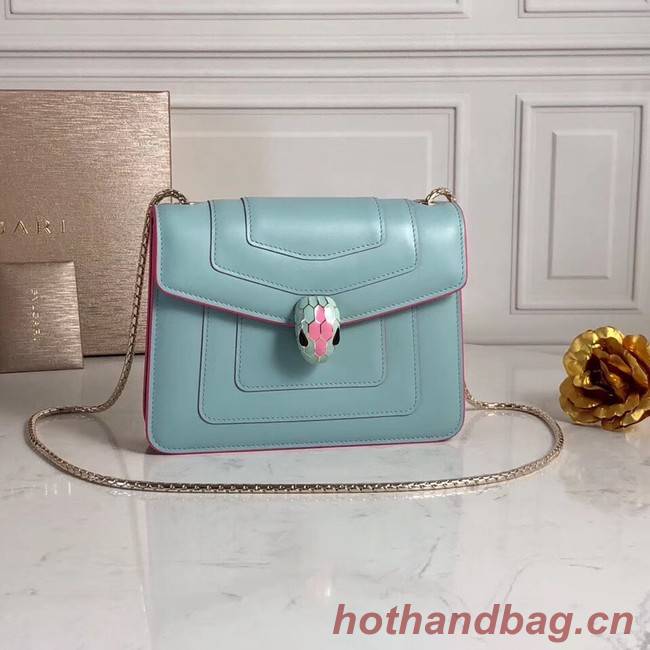 BVLGARI mini Shoulder Bag Calfskin Leather BG2283 light blue