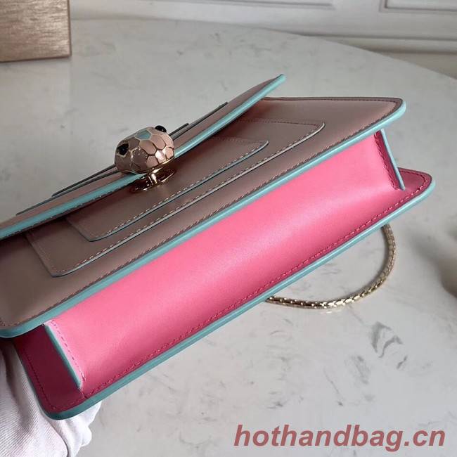 BVLGARI mini Shoulder Bag Calfskin Leather BG2283 pink