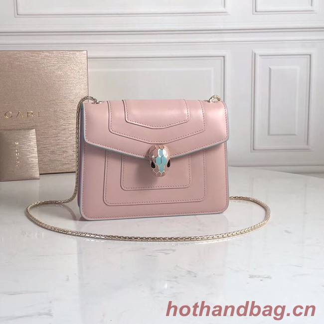 BVLGARI mini Shoulder Bag Calfskin Leather BG2283 pink