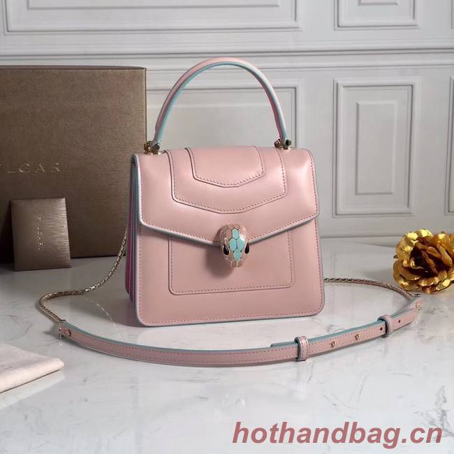 Bvlgari Serpenti Forever leather small crossbody bag 70736 Pink