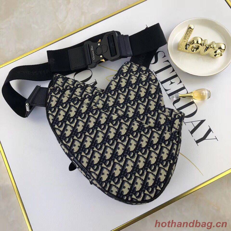 Dior Saddle Canvas Crossbody Bag M0446D Black