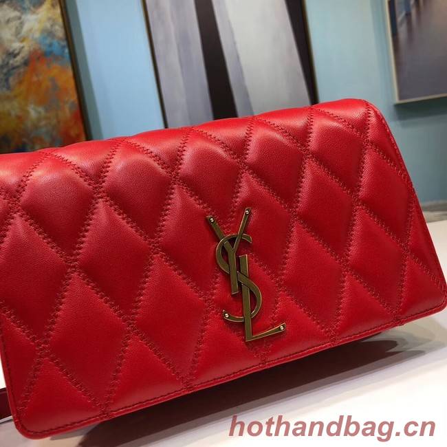 SAINT LAURENT Angie quilted leather shoulder bag 568906 red