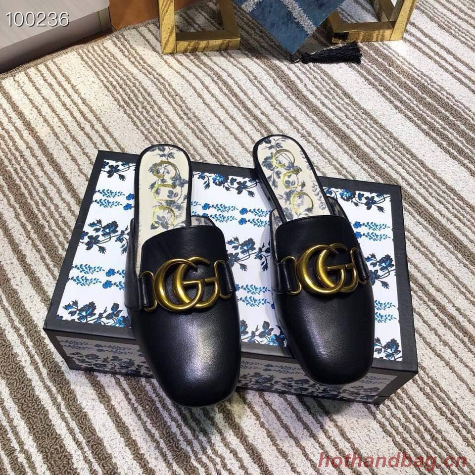Gucci Princetown leather slipper GG1457BL-1