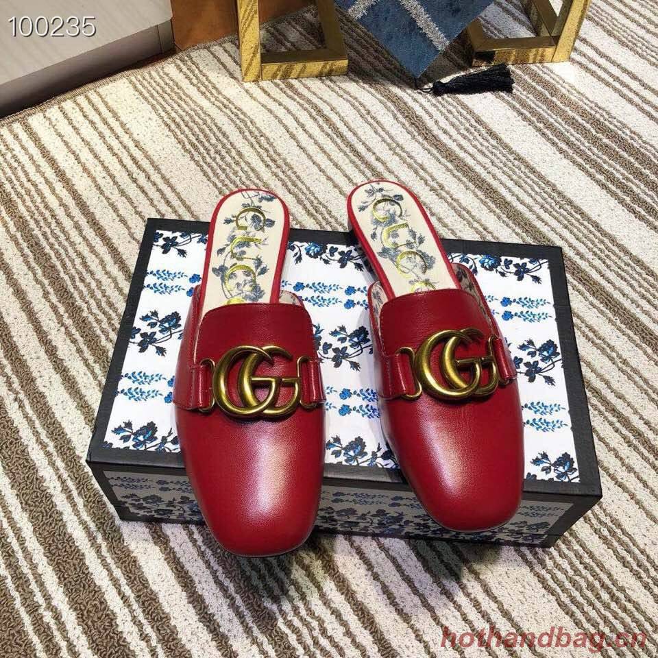 Gucci Princetown leather slipper GG1457BL-2