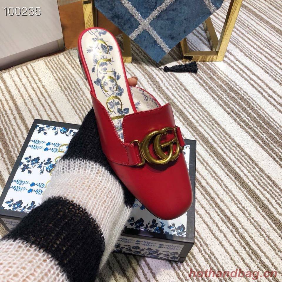 Gucci Princetown leather slipper GG1457BL-2