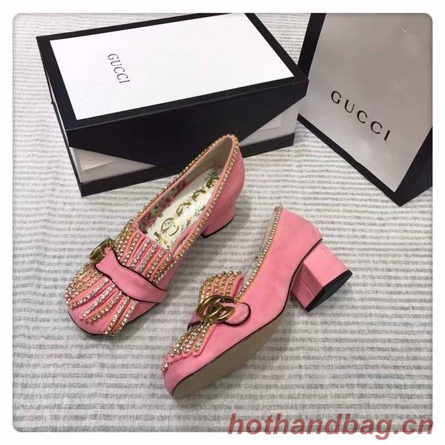 Gucci leather mid-heel pump GG1467BL-1
