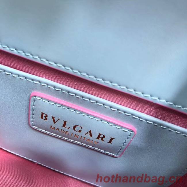 BVLGARI Serpenti Forever metallic-leather shoulder bag 39174 light blue