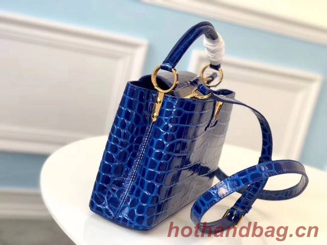 Louis vuitton original crocodile CAPUCINES PM M94587 blue