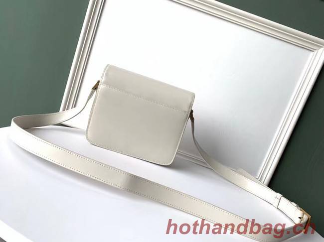 SAINT LAURENT leather shoulder bag 36966 white