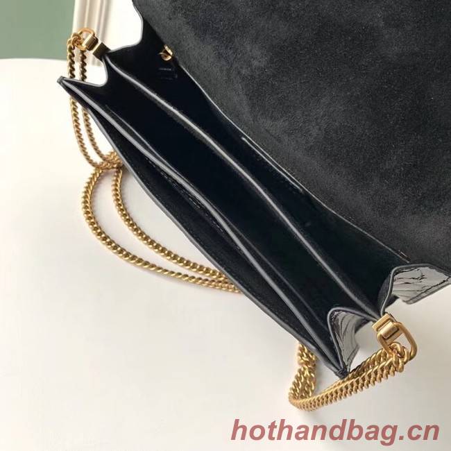 SAINT LAURENT leather shoulder bag 532750 black