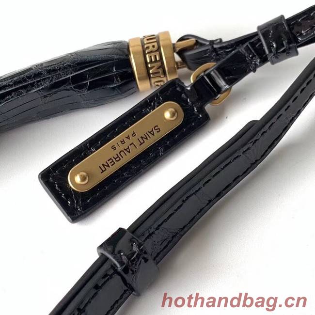 SAINT LAURENT leather shoulder bag 536650 black