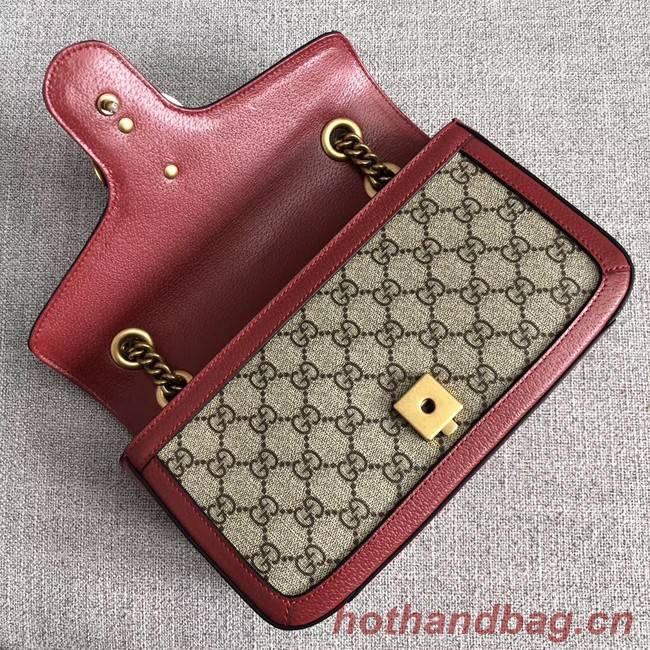 Gucci Ophidia GG Supreme small shoulder bag 443497 red