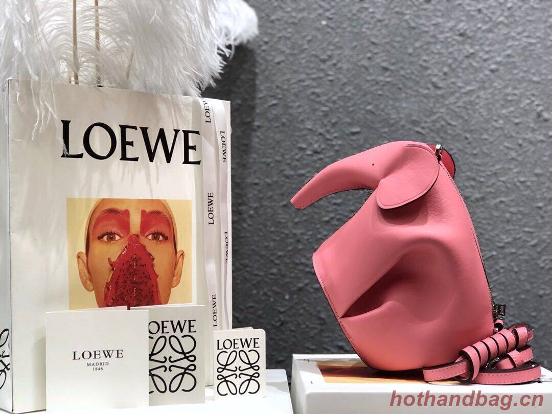 Loewe Elephant Mini Leather shoulder bag LE8922 Pink