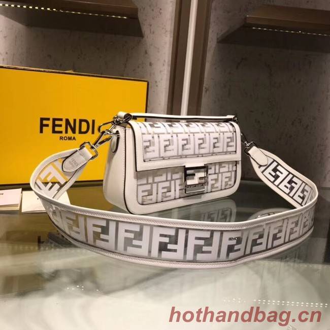 Fendi BAGUETTE MINI PU tote bag 8BS018 white