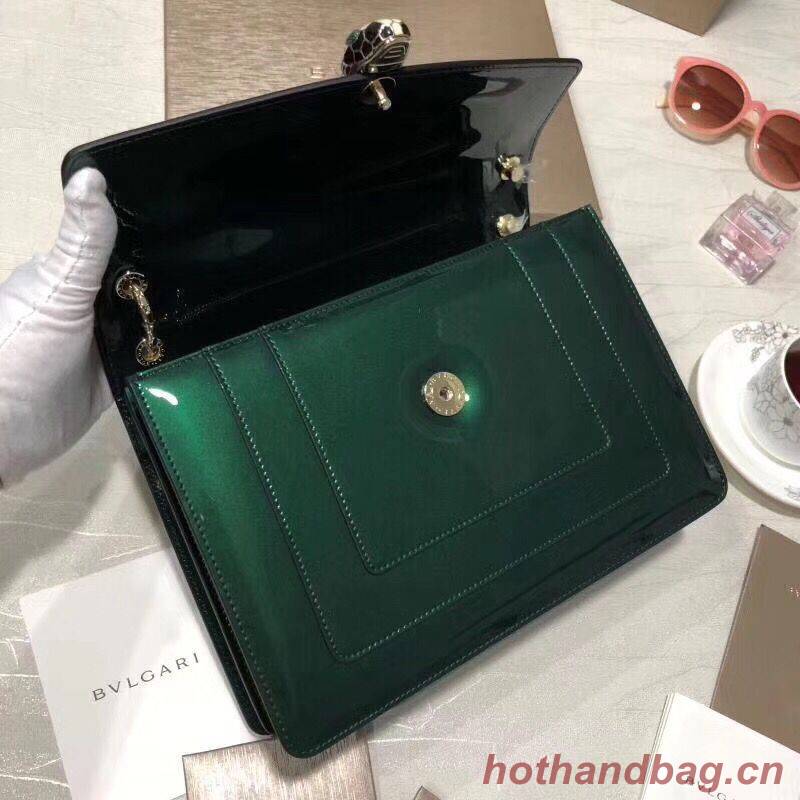 BVLGARI Serpenti Forever leather shoulder bag 35108 Green