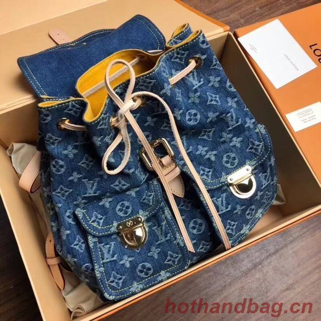 Louis Vuitton Denim Backpack M44460 blue