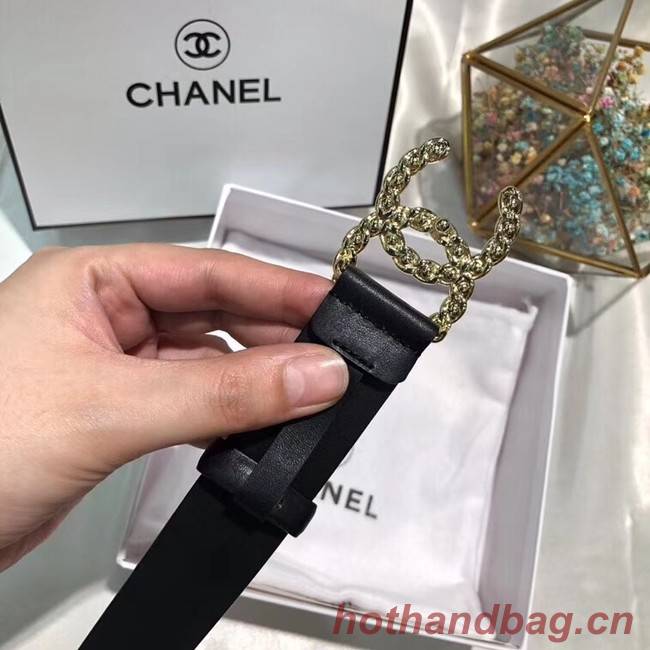 Chanel Calf Leather Belt Wide with 30mm 56590