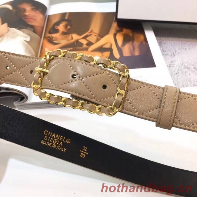Chanel Calf Leather Belt Wide with 30mm 56599