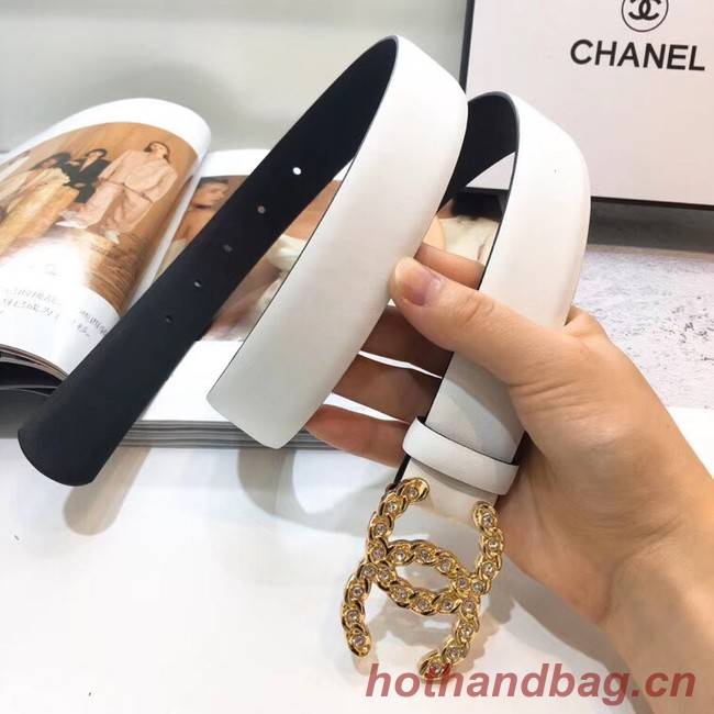 Chanel Calf Leather Belt Wide with 30mm 56601