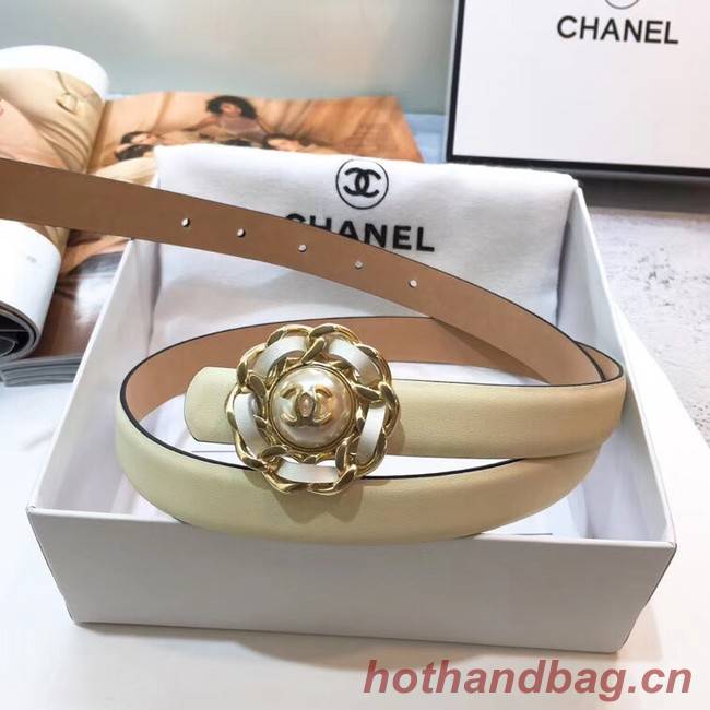 Chanel Calf Leather Belt Wide with 20mm 56612