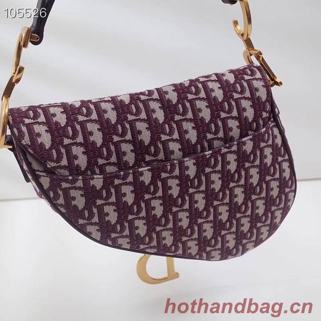 Dior SADDLE BAG CANVAS M0446 purplish 