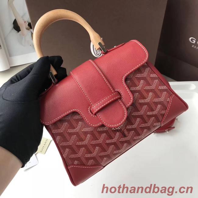 Goyard Calfskin Leather Mini Tote Bag 9955 Red