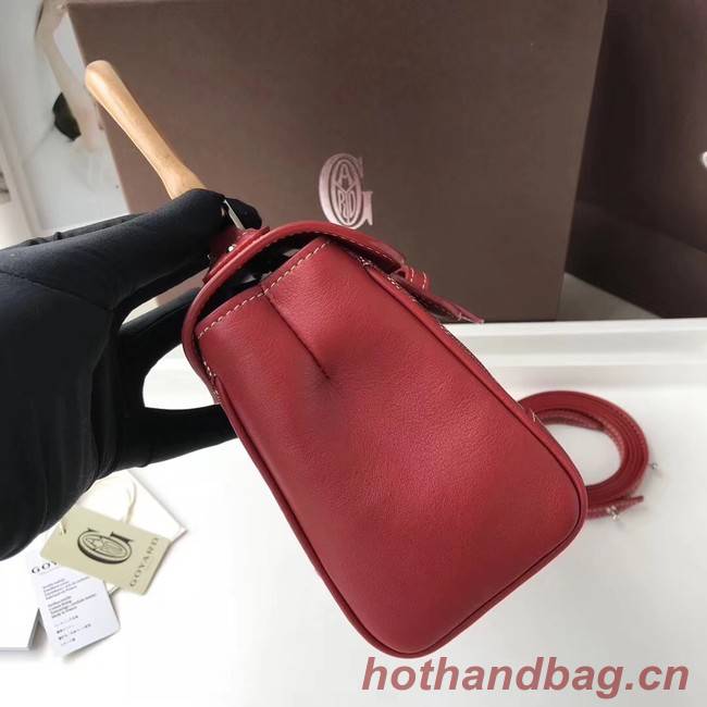 Goyard Calfskin Leather Mini Tote Bag 9955 Red