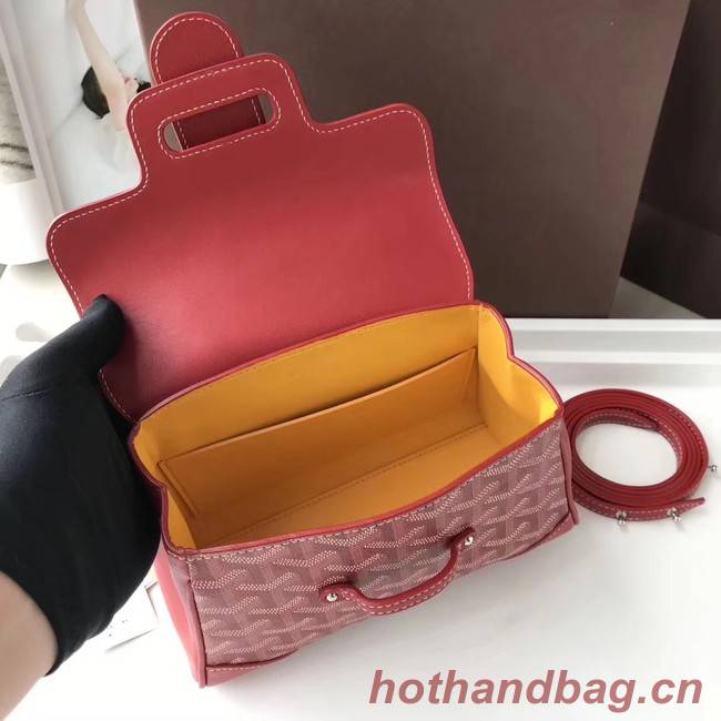 Goyard Calfskin Leather Mini Tote Bag 9955 Red