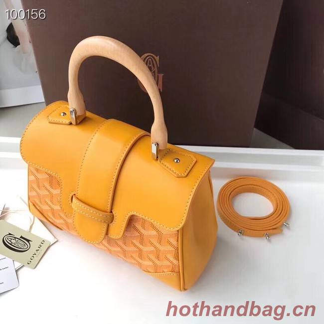 Goyard Calfskin Leather Mini Tote Bag 9955 yellow