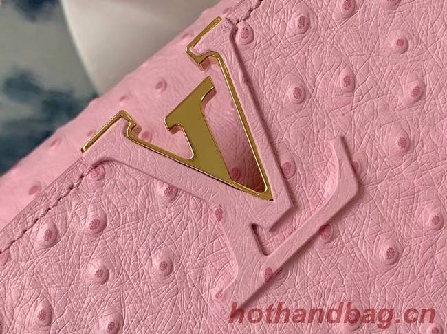 Louis vuitton original Ostrich pattern CAPUCINES Mini M44611 Eau de Rose