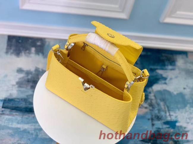 Louis vuitton original Ostrich pattern CAPUCINES PM M53665 yellow