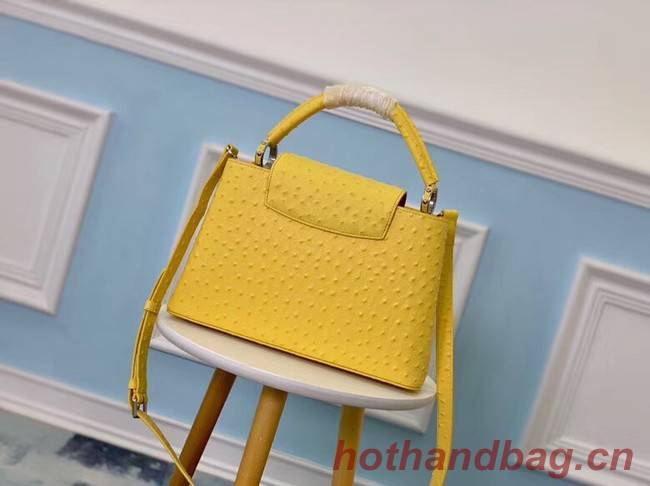 Louis vuitton original Ostrich pattern CAPUCINES PM M53665 yellow