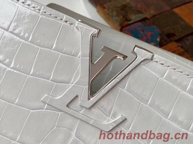 Louis vuitton original crocodile CAPUCINES PM M53665 cream