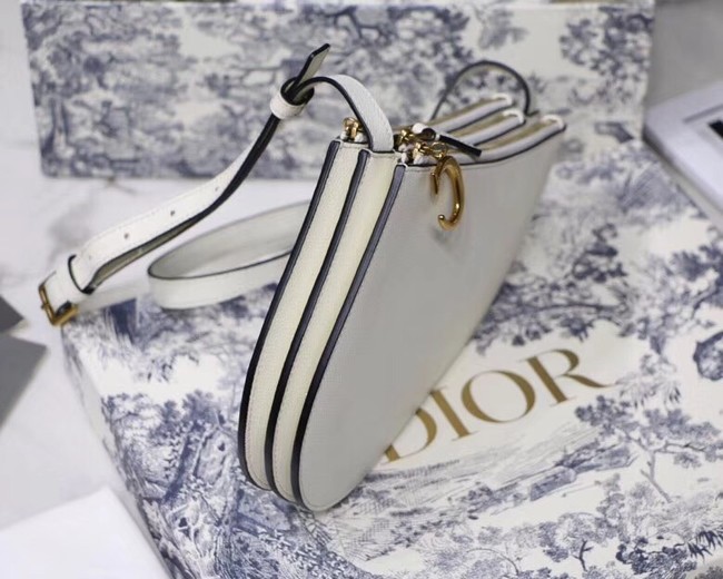 Dior SADDLE CALFSKIN CLUTCH S5642 white