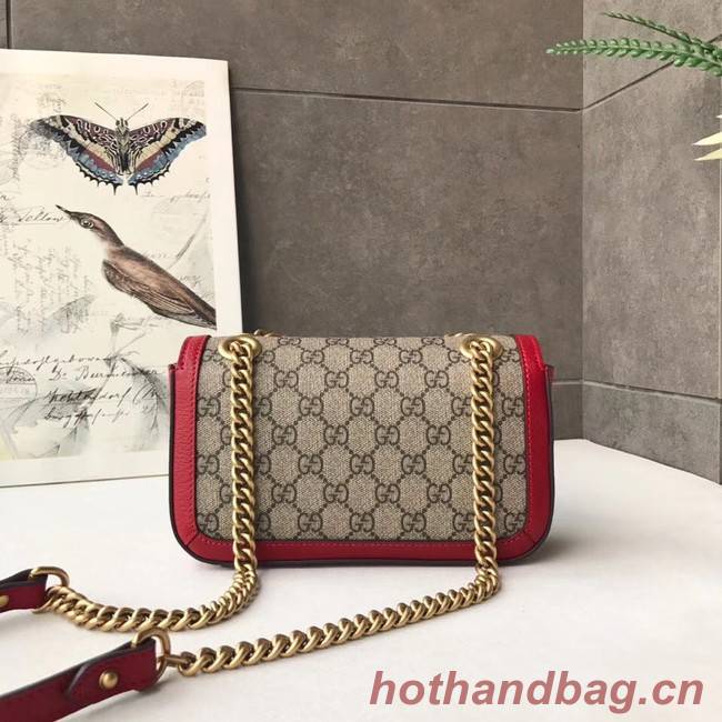 Gucci Ophidia GG Supreme small shoulder bag 446744 red