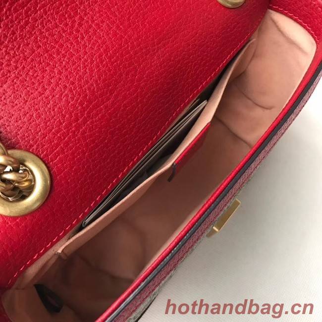 Gucci Ophidia GG Supreme small shoulder bag 446744 red