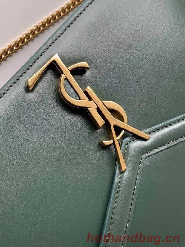 SAINT LAURENT Cassandra leather shoulder bag 532750 Dark Green