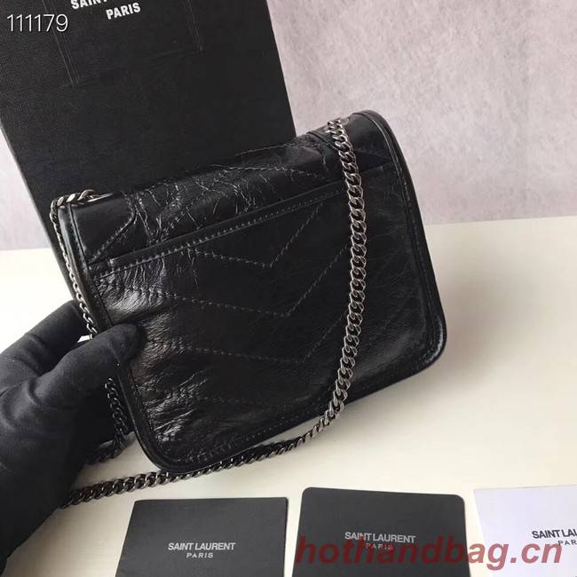 SAINT LAURENT Niki Mini leather shoulder bag 03743 black