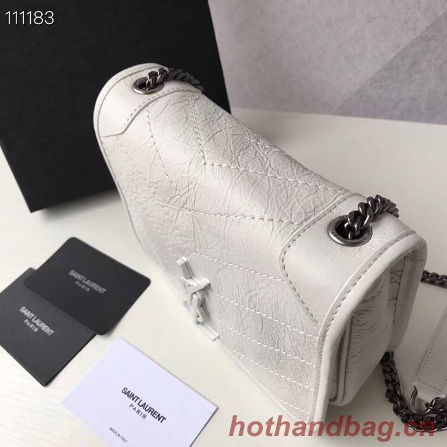 SAINT LAURENT Niki Mini leather shoulder bag 03743 white