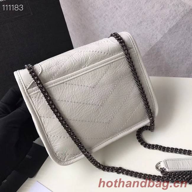 SAINT LAURENT Niki Mini leather shoulder bag 03743 white