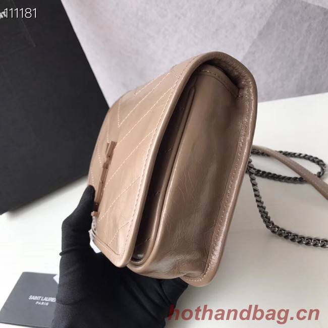 SAINT LAURENT Niki Mini leather shoulder bag 03743 Chestnut