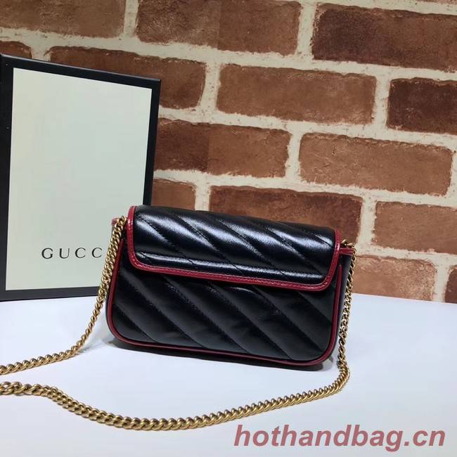 Gucci GG Marmont super mini bag 574969 Black