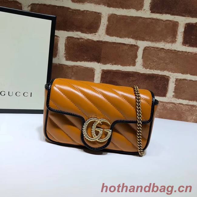 Gucci GG Marmont super mini bag 574969 Cognac