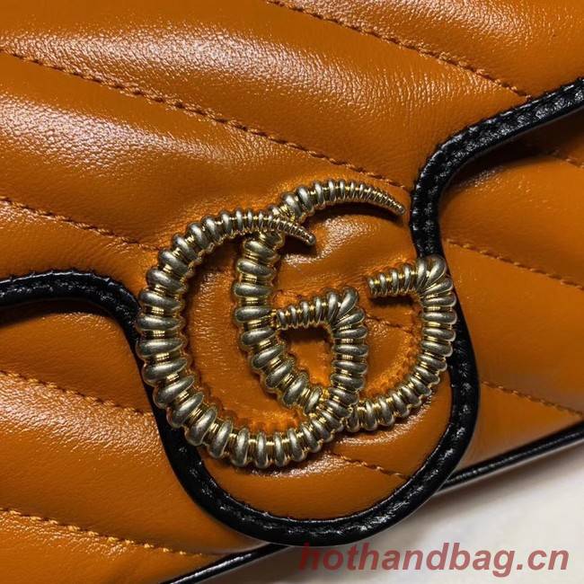 Gucci GG Marmont super mini bag 574969 Cognac