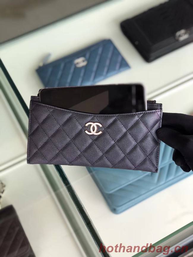 Chanel Calfskin Leather & Gold-Tone Metal A84107 black