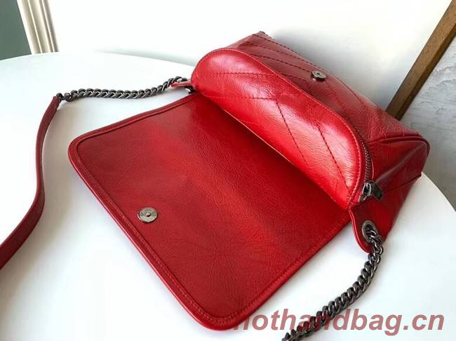 SAINT LAURENT Niki leather belt bag 577124 red