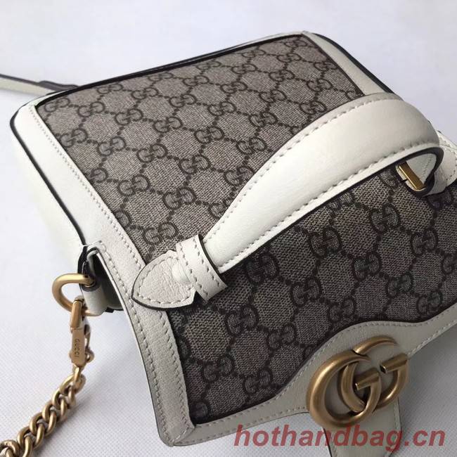 Gucci GG Marmont mini top handle bag 547260 white