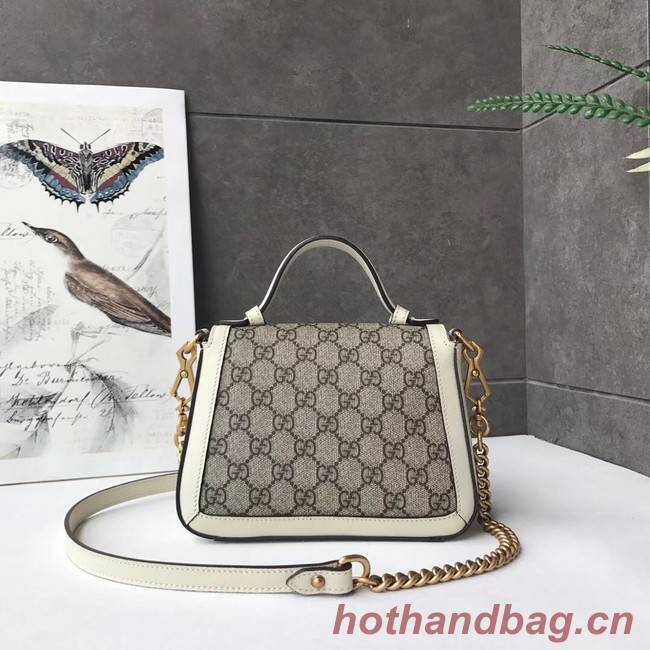 Gucci GG Marmont mini top handle bag 547260 white